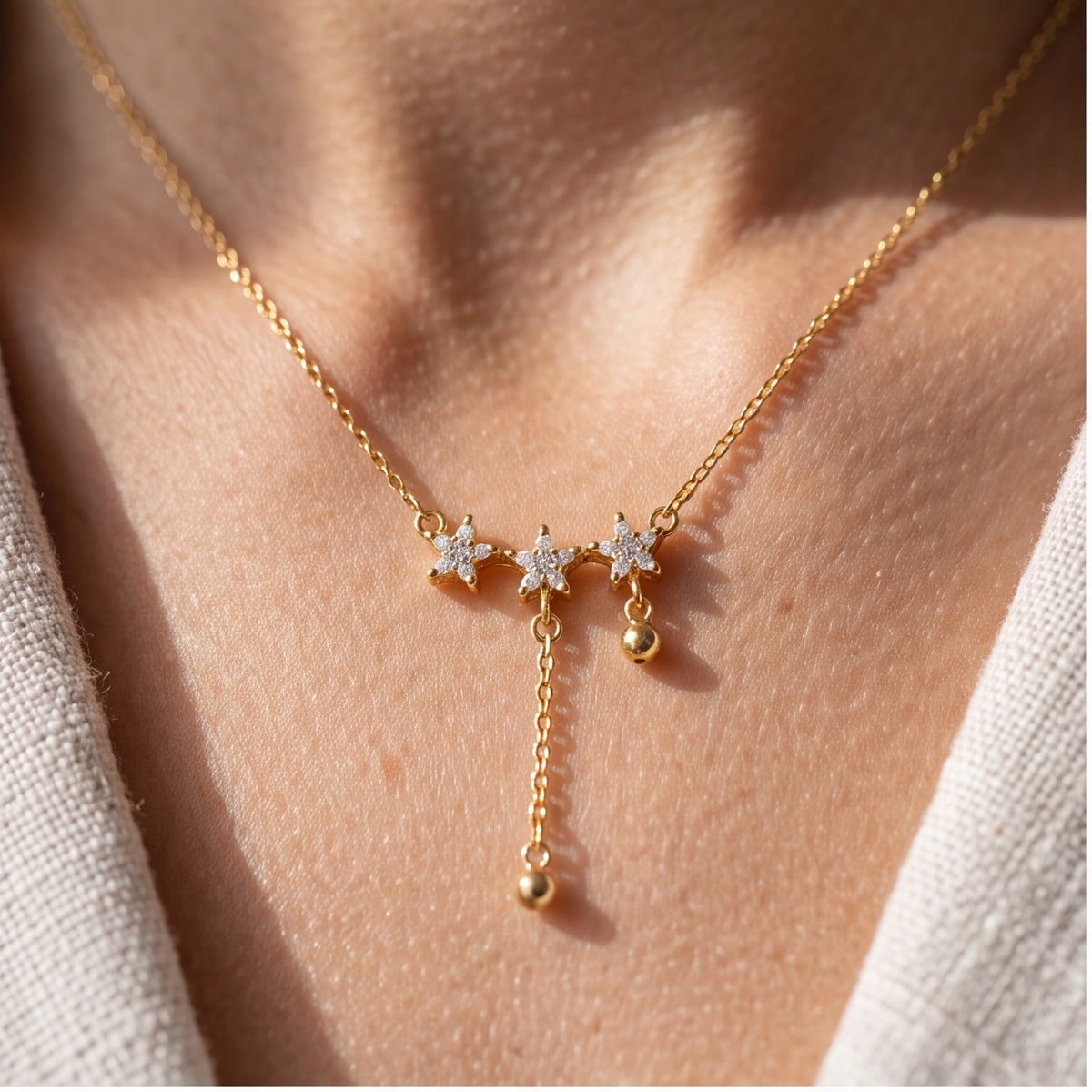 Crystal Cluster Drop Necklace