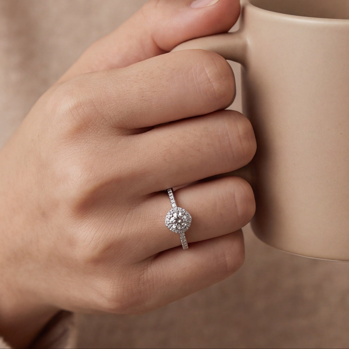 Halo Crystal Ring