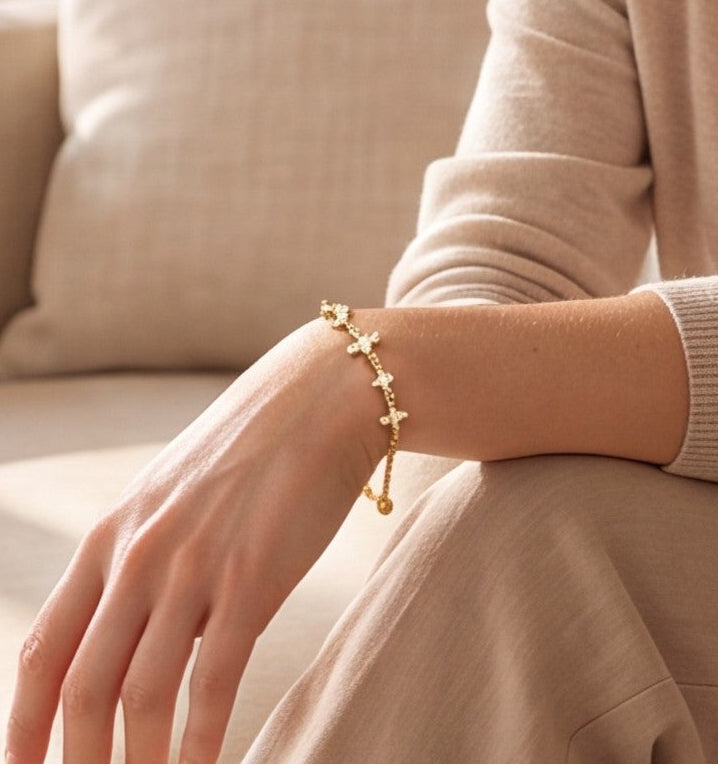 Blossom Charm Adjustable Bracelet