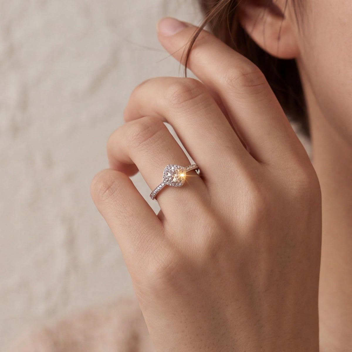 Halo Crystal Ring