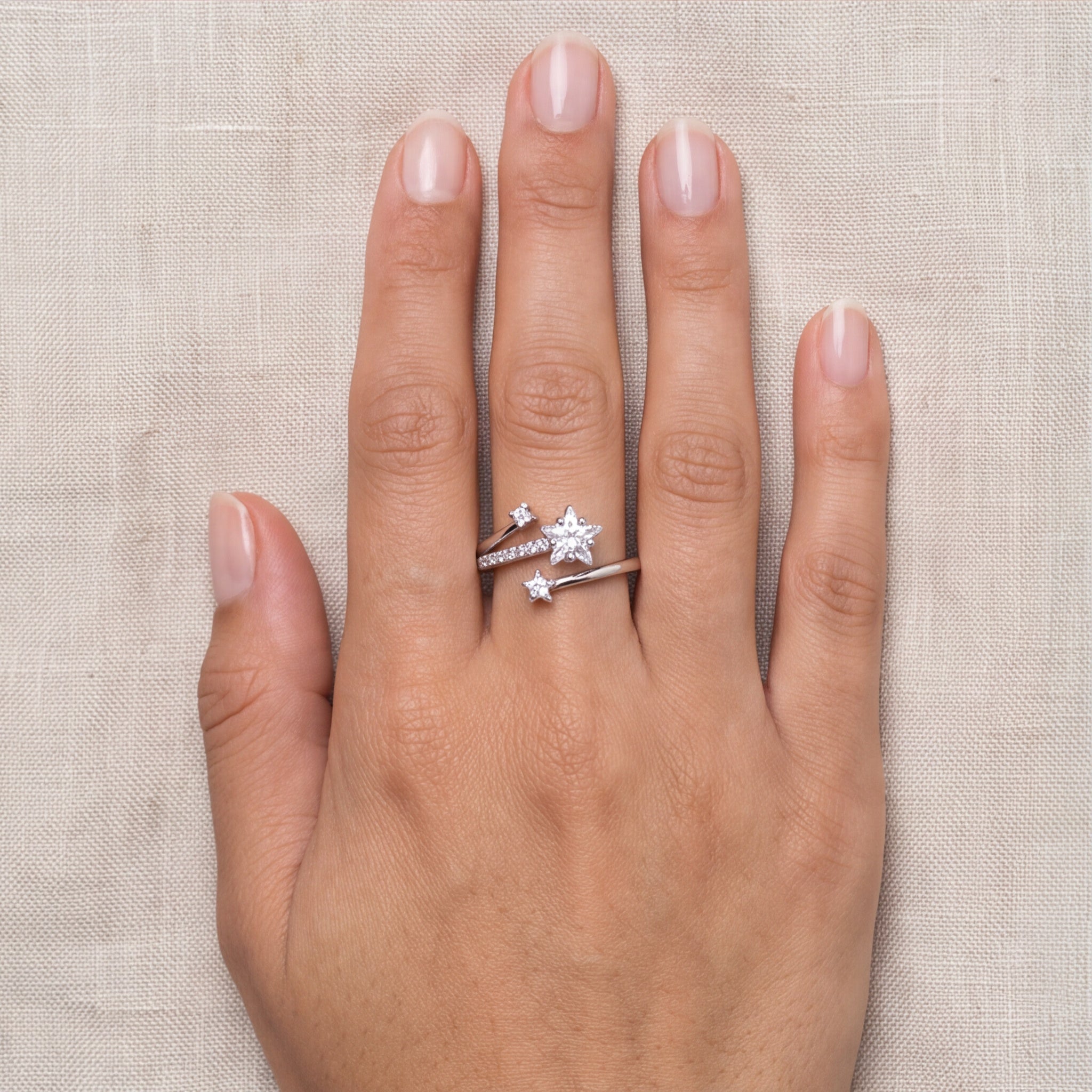 Celestial Star Crystal Wrap Ring