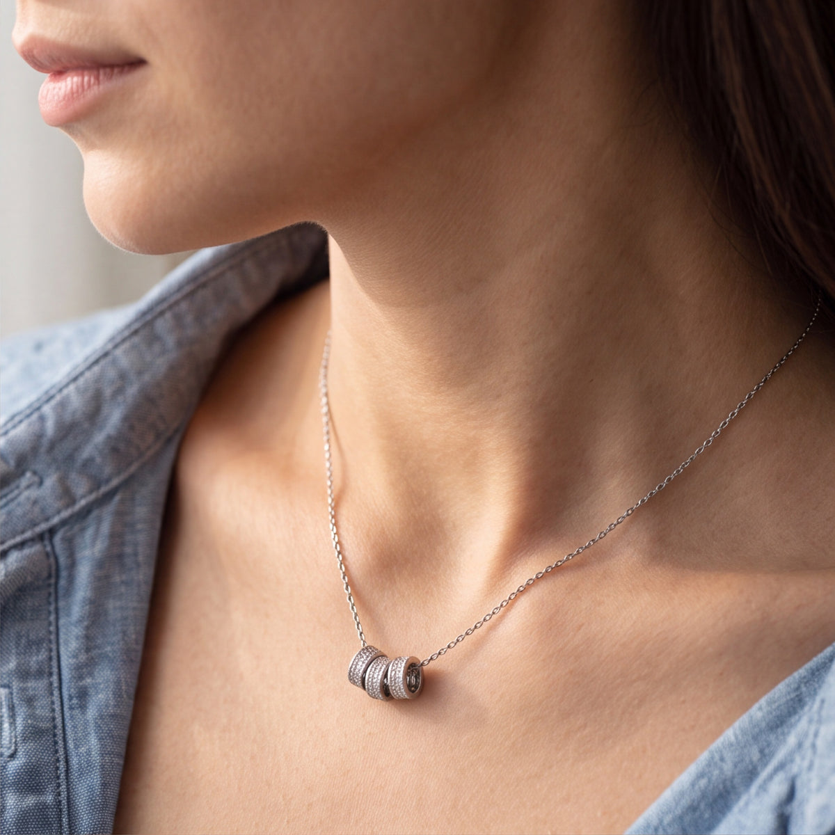 Trinity Hoop Necklace