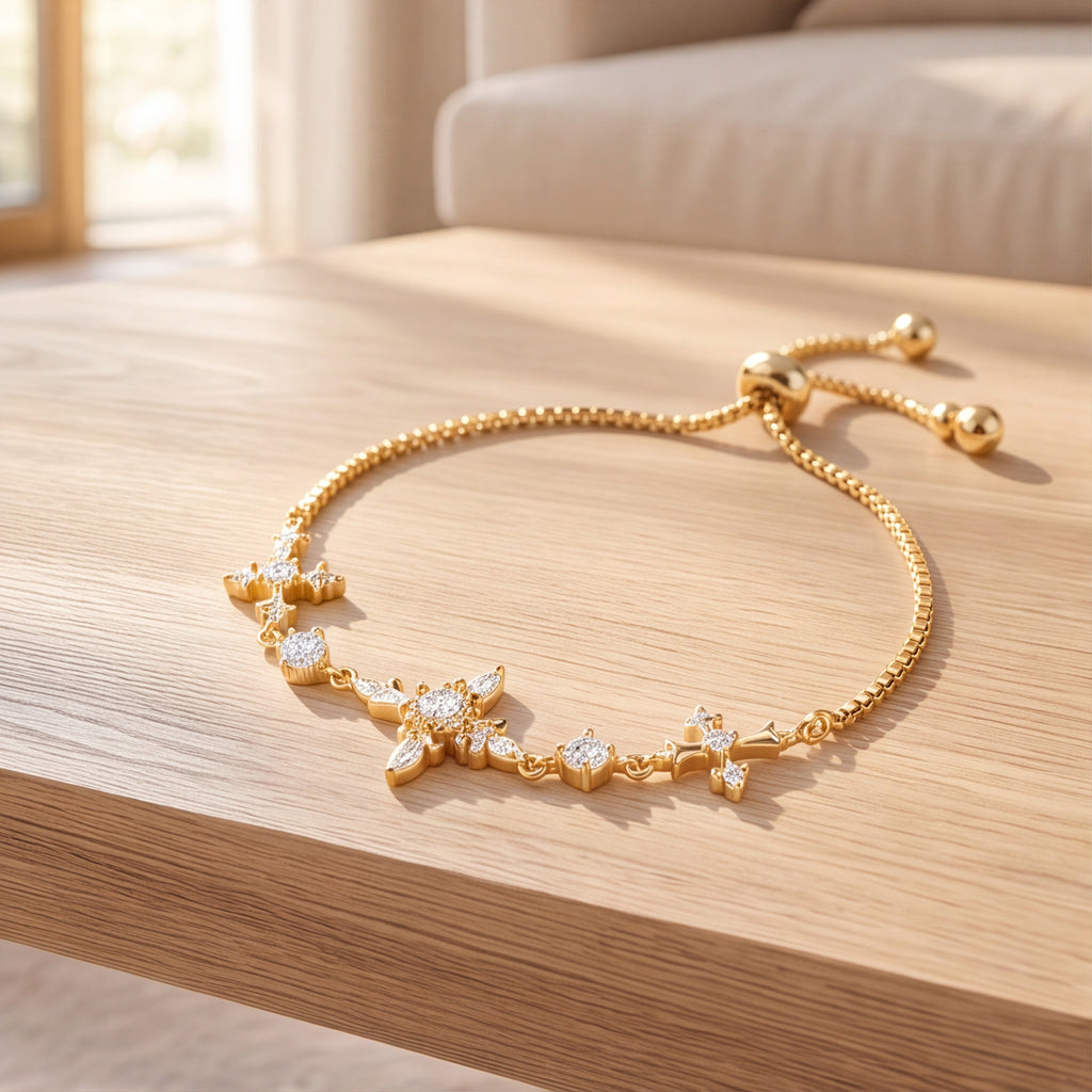 Blossom Charm Adjustable Bracelet