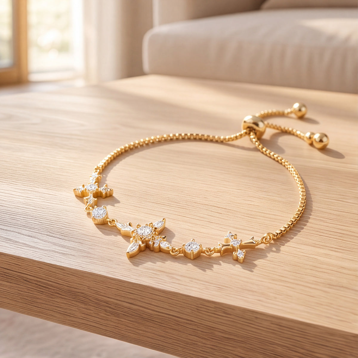 Blossom Charm Adjustable Bracelet