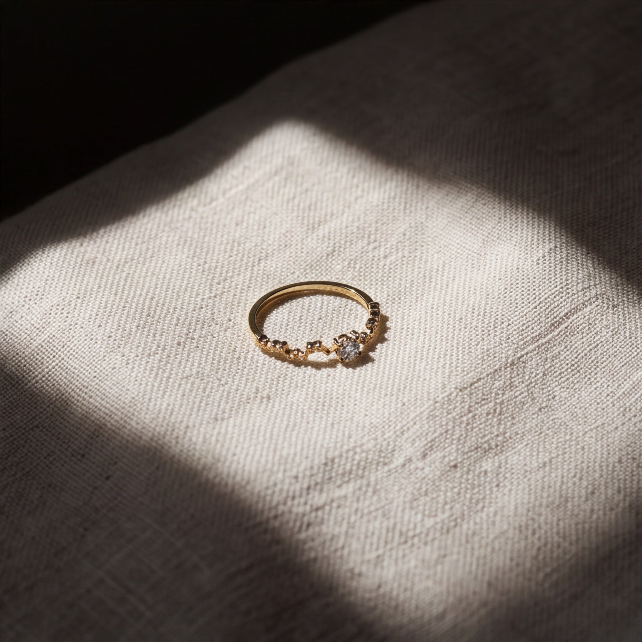 Delicate Star Detail Crystal Ring