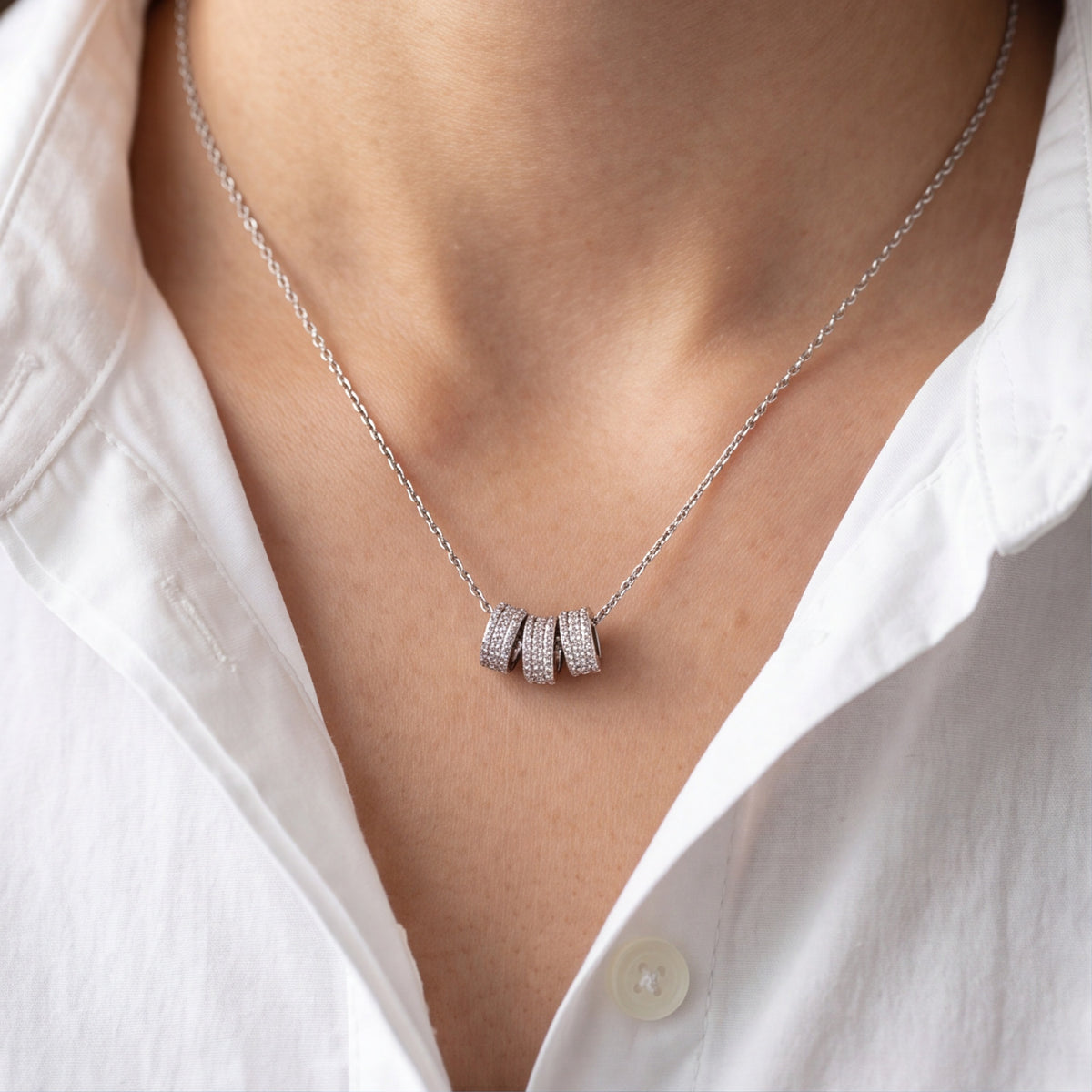 Trinity Hoop Necklace